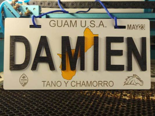 Graduation Sign -Guam Wood License Plate - Custom Sign