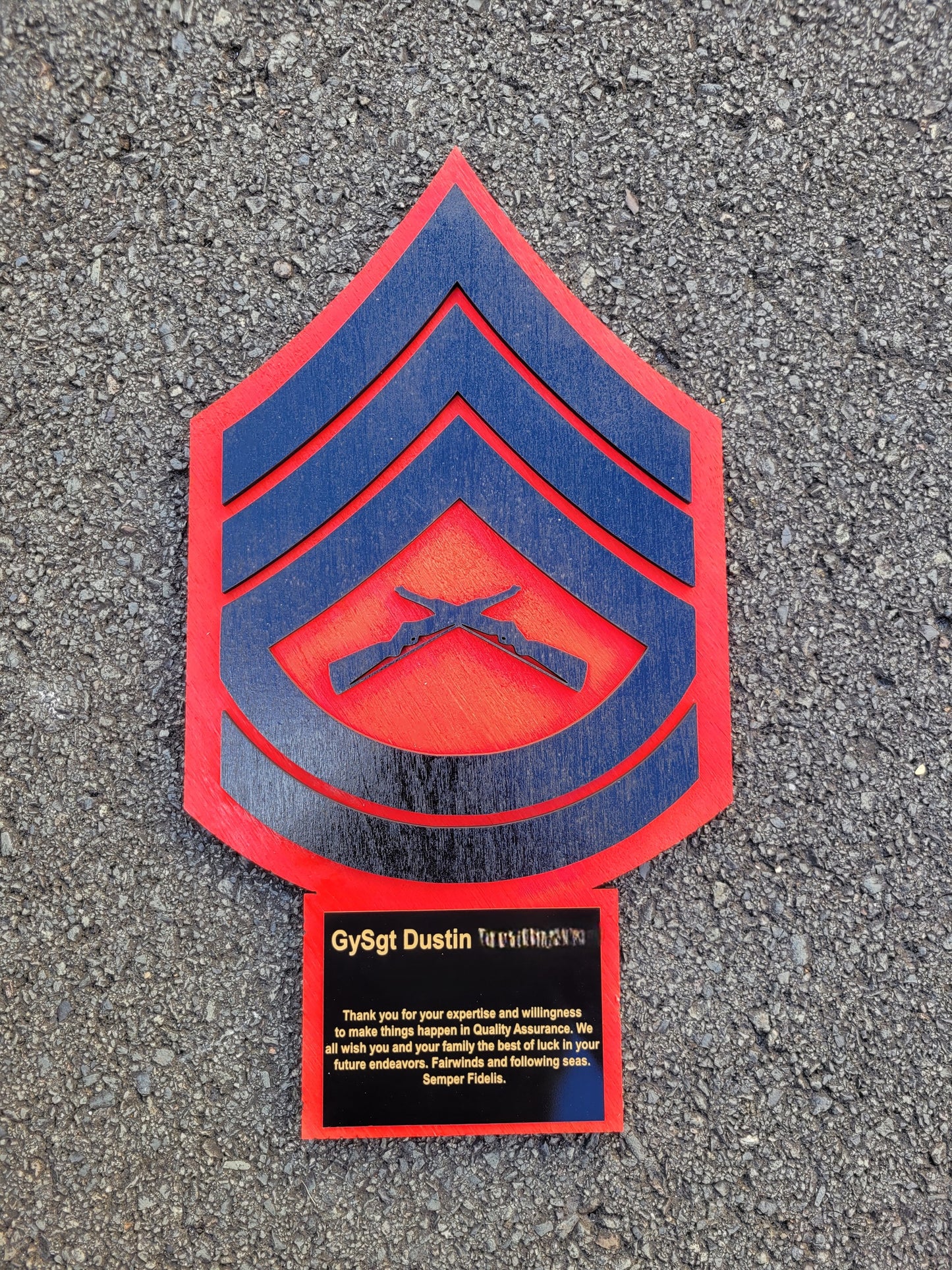 Custom Rank Plaque -Any Military Branch Rank Plaque