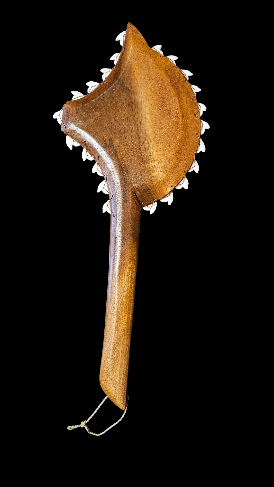 Engraved - Hawaiian War Axe/Club - Shark Tooth