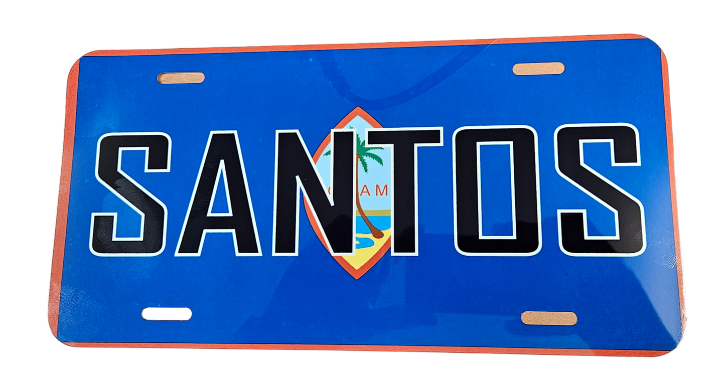 Guam Flag License Plate - Custom Name