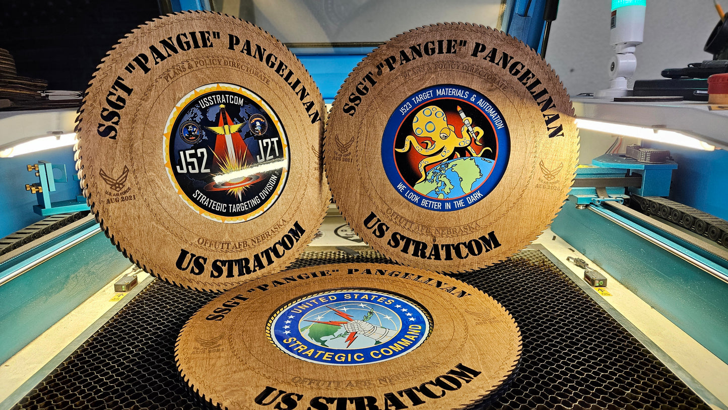 Circle Plaque - Military Plaque - 15" x 15"