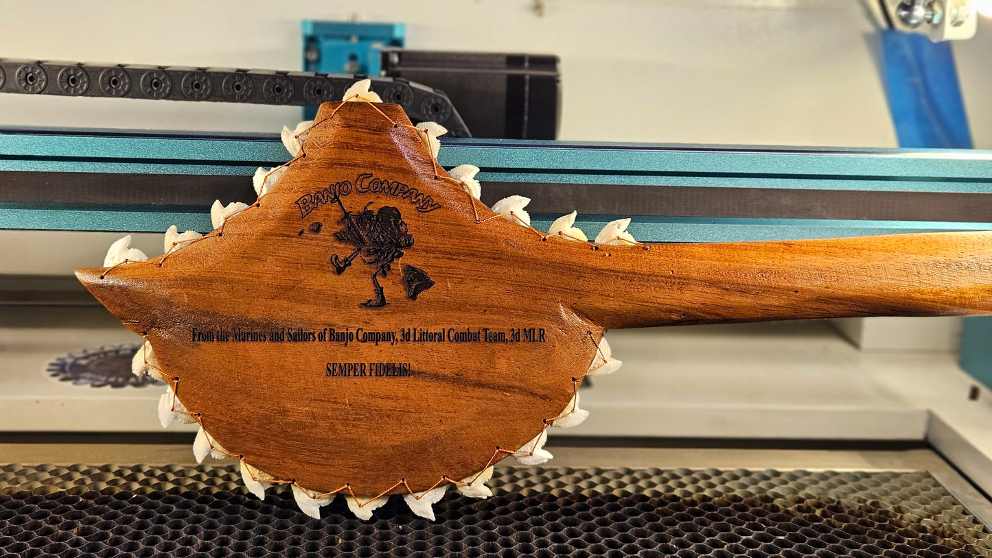 Engraved - Hawaiian War Axe/Club - Shark Tooth