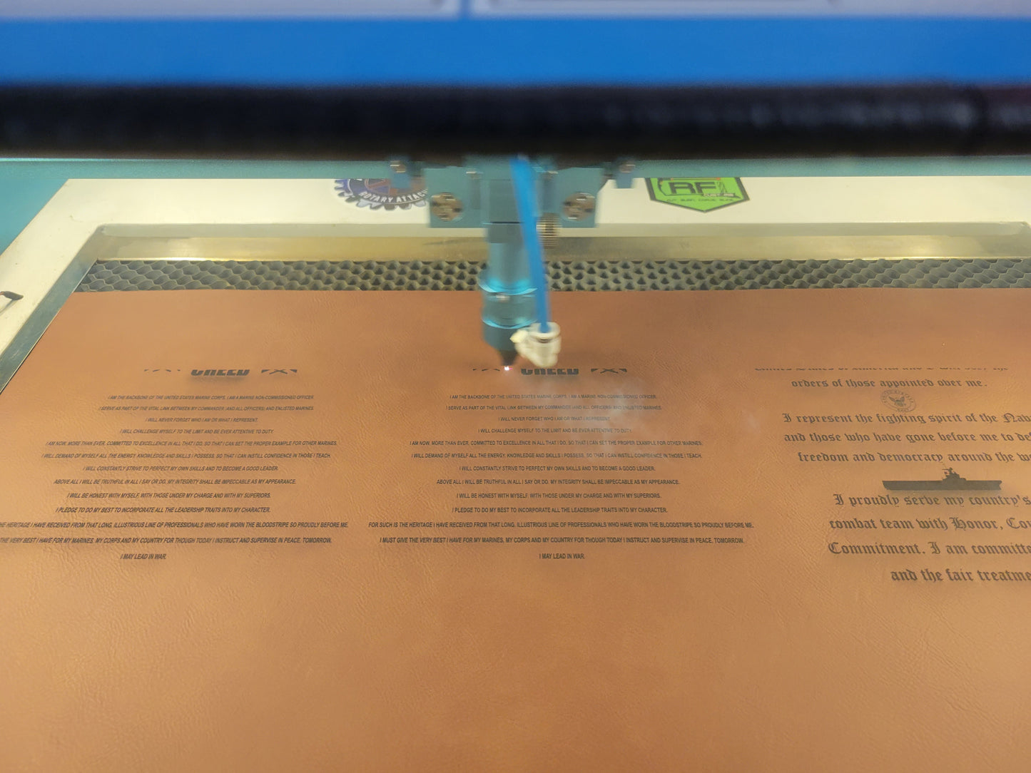Custom Rank Desktop Placard - Laser cut / Laser engraved