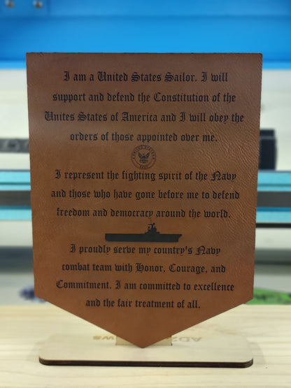 Custom Rank Desktop Placard - Laser cut / Laser engraved