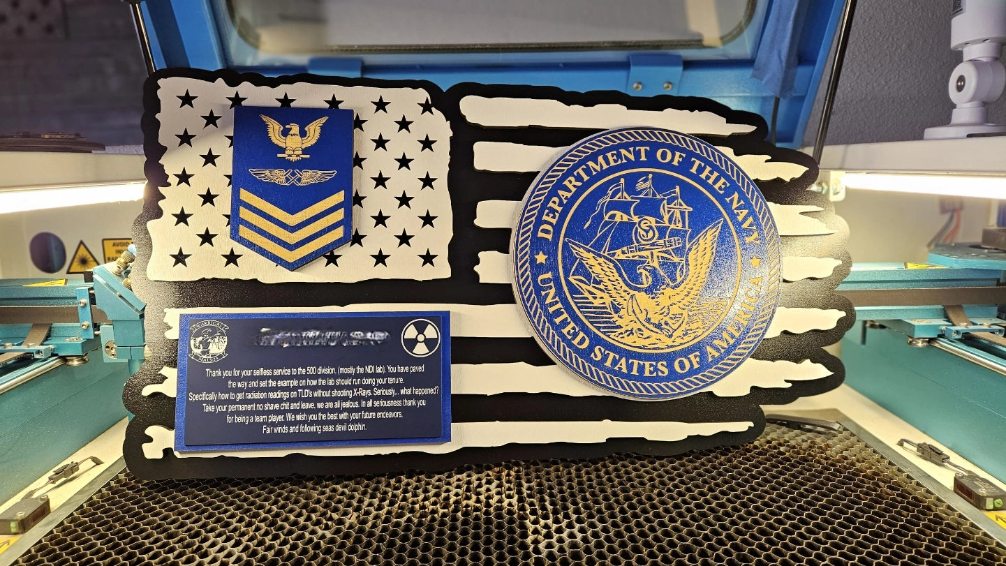 Custom Laser-cut Flag - Military Laser-cut Flag