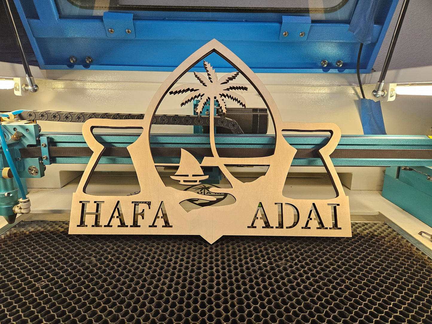 Hafa Adai Wood Sign - Indoor/outdoor
